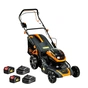 Газонокосарка GTM акумуляторна, 2×18V, 48см, самохідна, 2×4Ah, ЗП (BLM48H-SP_KIT) - зменшене зображення 1