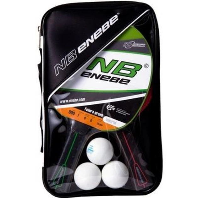 Комплект для настільного тенісу Enebe 2 ракетки Futura Serie 500 + 3 шарика (888425) - зображення 2