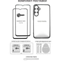 Чохол до мобільного телефона Dengos Motorola G15/G15 Power Carbon + glass 2pcs (Grey) (DG-CTG2P-17) - зменшене зображення 5