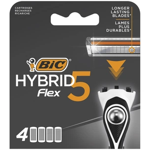 Змінні касети Bic Flex 5 Hybrid 4 шт. (3086123644885) зображення 1