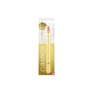 Зубна щітка Curaprox 12460 Velvet Ультрам'яка Жовта з рожевим (CS 12460-14) зображення 1