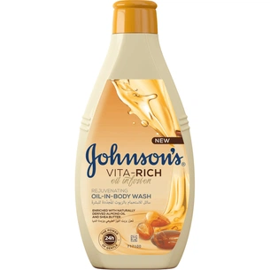 Гель для душу Johnson's Vita-Rich Поживний з оліями мигдалю і Ши 400 мл (3574661543888) зображення 1