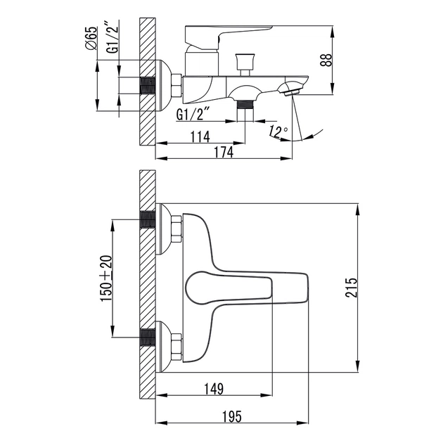 Змішувач Corso BC-1C121W (9605203) - picture 3