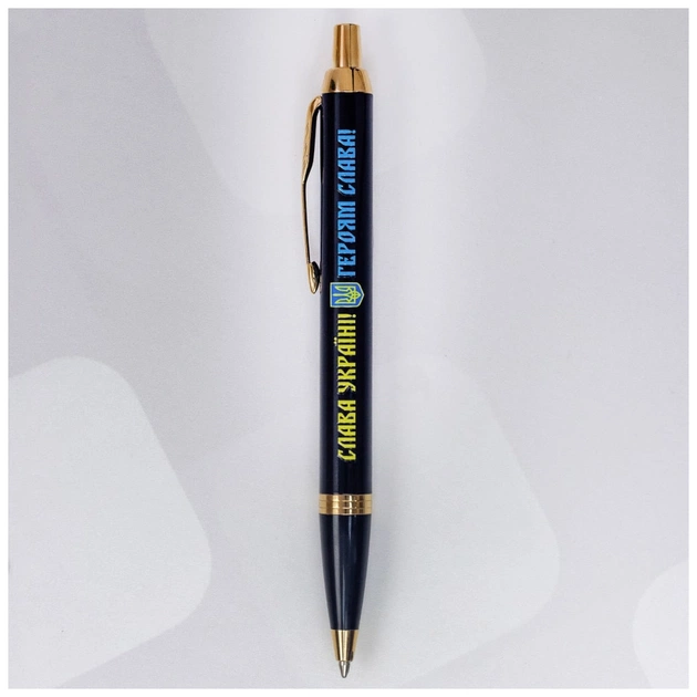 Ручка кулькова Parker IM 17 UKRAINE Black GT BP Слава Україні! + Герб + Героям Слава! (22032_T2186u) - picture 3