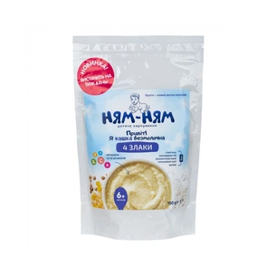 Дитяча каша Ням-ням безмолочна 4 Злаки 150 г (4820001520613) зображення 1