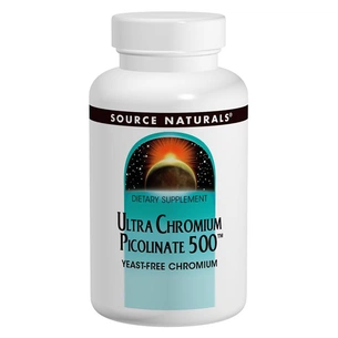 Мінерали Source Naturals Ультра Хром Піколінат 500 мкг, Ultra Chromium Picolinate, 60 таблеток (SN0515) зображення 1