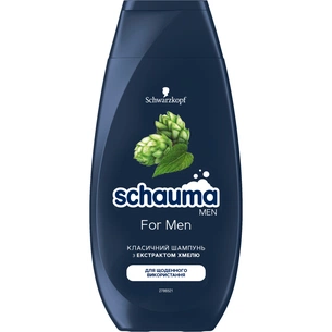 Шампунь Schauma Men з екстрактом хмелю для щоденного догляду 250 мл (4012800567658) изображение 1