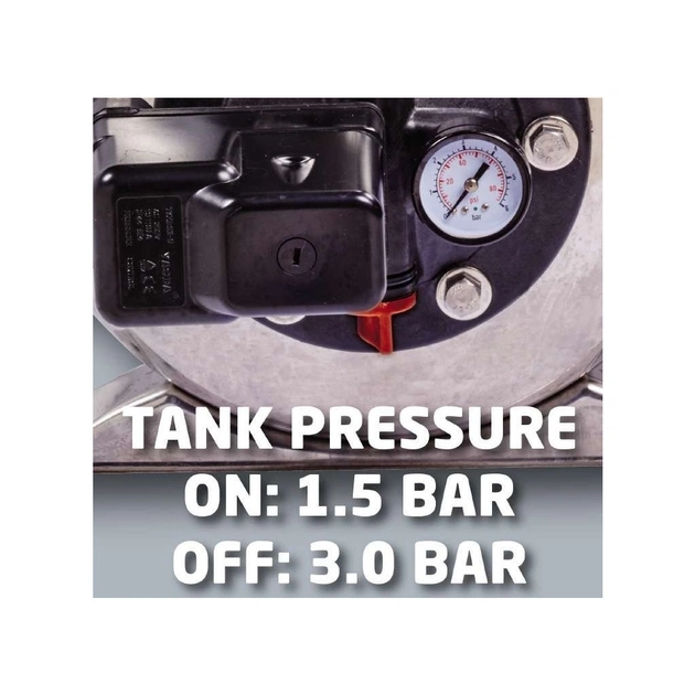 Насосна станція Einhell GC-WW 1250 NN, 1200 Вт, 5000 л/год, бак 20л (4173490) - изображение 7