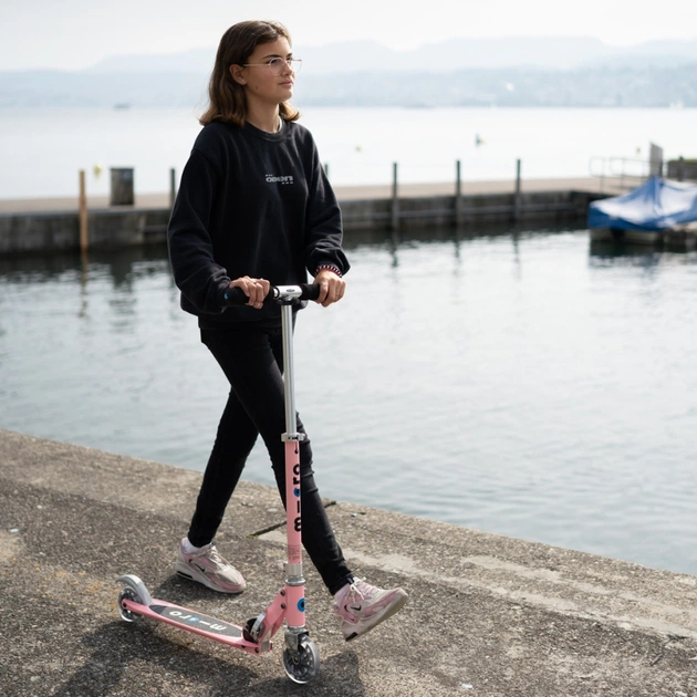 Самокат Micro Sprite LED Неонова троянда (SA0235) - picture 8