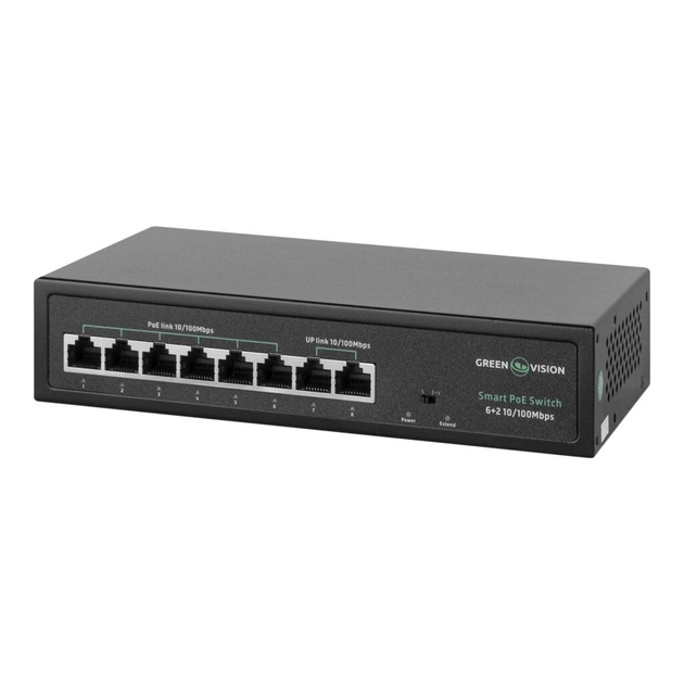 Коммутатор сетевой Greenvision GV-015-D-06+2P - изображение 1