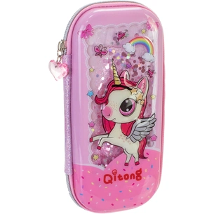 Пенал Cool For School акваріумний 1 відділення з органайзером рожевий (QT-5767-Pink) зображення 1