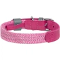 Нашийник для тварин WAUDOG Classic зі шкіри та відновленої бавовни L 25 мм х 38-49 см рожевий (58937) - зменшене зображення 2