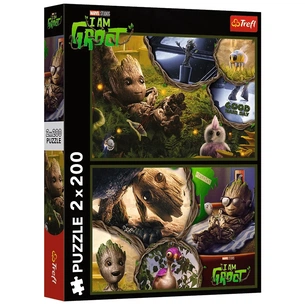 Пазл Trefl Marvel Heroes Я являюсь Грут 2х 200 элементов (5900511133158) изображение 1