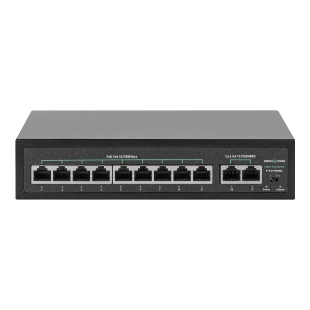 Комутатор мережевий Greenvision GV-016-D-09+2P - зображення 1