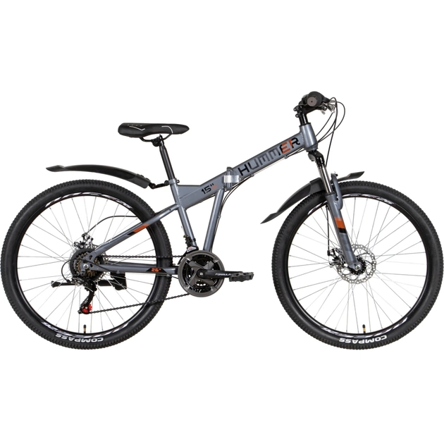 Велосипед Formula 26" Hummer AM DD рама-15" 2022 Grey (OPS-FR-26-672) - изображение 1