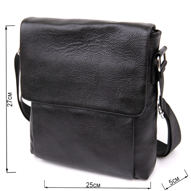 Сумка Vintage З клапаном флотар Чорна (20410) - зображення 3