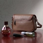 Сумка Vintage Жіноча з фактурним клапаном з натуральної шкіри Коричнева (22621) - зменшене зображення 12