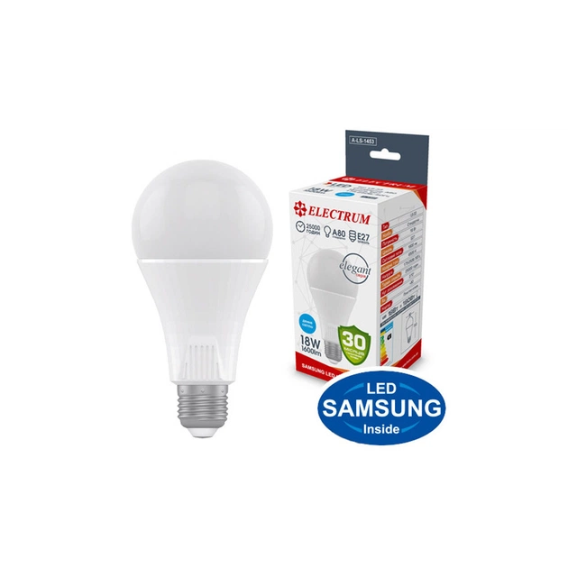 Лампочка Electrum A80 18W PA LS-33 Elegant E27 6500K (A-LS-1453) - зображення 1