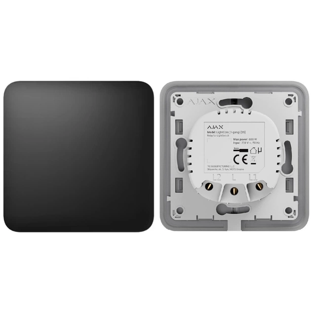 Розумний вимикач Ajax LightSwitch 1-gang чорна - picture 4