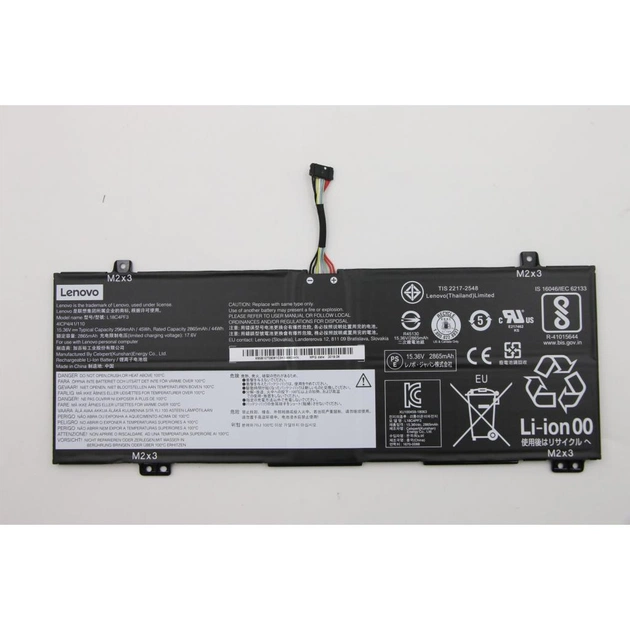 Акумулятор до ноутбука Lenovo IdeaPad C340-14 L18M4PF3, 2965mAh (45Wh), 4cell, 15.36V (A47630) - изображение 1