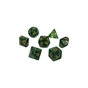 Набір кубиків для настільних ігор Games 7 Days Pearl 7 Dice Set - Dark Green (w-gold) (g7dpearl12) - зменшене зображення 1