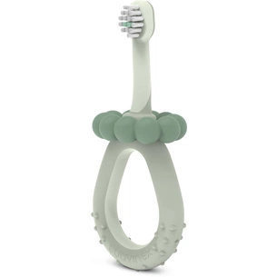 Дитяча зубна щітка Suavinex STAGE 1 з масажером від 0 до 2 років, зелена (403011) изображение 1