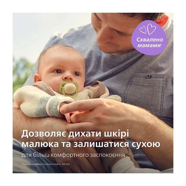 Пустушка Philips AVENT Ultra Air Нічна 0-6 місяців 2 шт (SCF376/27) - picture 4