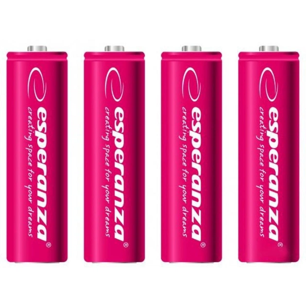 Акумулятор Esperanza AA 2000mAh Ni-MH * 4 red (EZA104R) - зображення 1