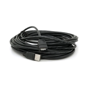 Дата кабель USB 2.0 AM/AF 10.0m ferrite black Voltronic (YT-AM/AF-10BL) зображення 1