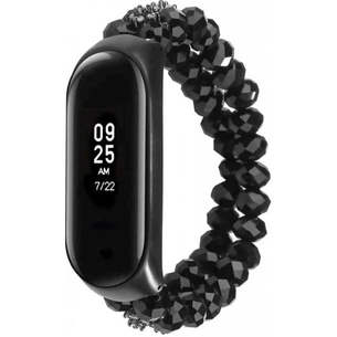 Ремінець до фітнес браслета XoKo Decorative для Xiaomi Mi Band 3/4 Black (XK-XM-NG-Black) зображення 1