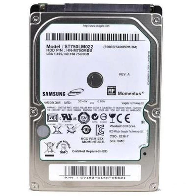 Жорсткий диск для ноутбука 2.5" 750GB Seagate (# ST750LM022-FR #) - изображение 1