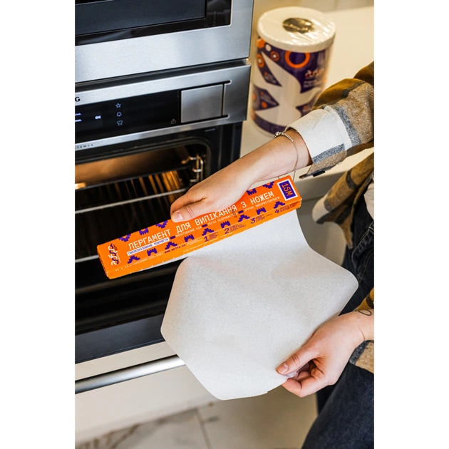 Папір для випічки пергаментний Добра Господарочка Колекція Вибійка З ножем 15 м (4820086524070) - picture 3