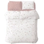 Постільна білизна Home Line Волошки/горох рожево-ліловий на білому, бязь, полуторний (178709) - зменшене зображення 1