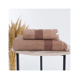 Рушник MirSon Набір лазневих 106 Elite Luxury Coffee 2 шт (2200005613306) зображення 1