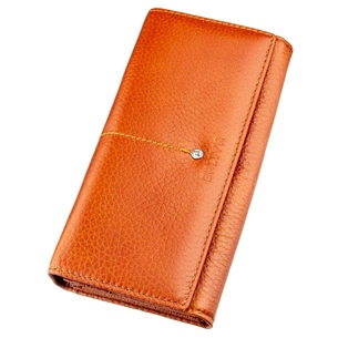 Гаманець Baliya Зі стразом жіночий шкіряний Помаранчевий (18976) зображення 1