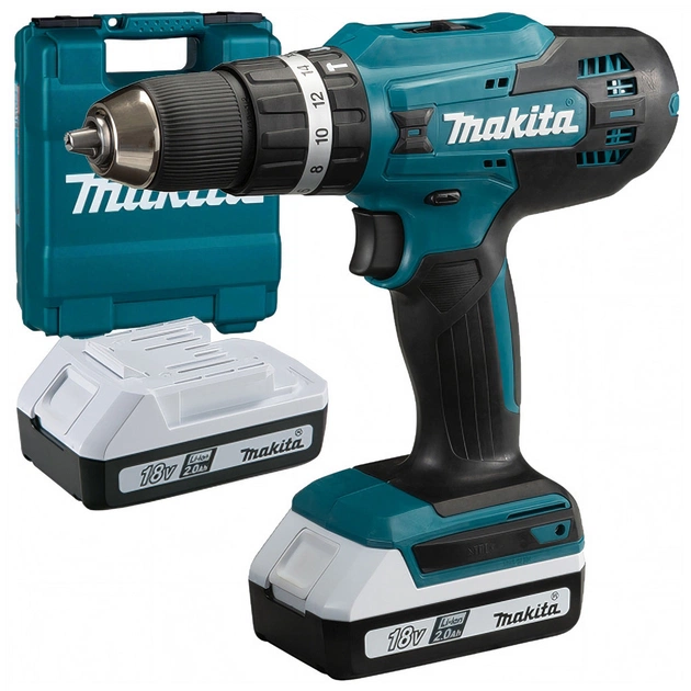 Шуруповерт Makita з ударом, 18V G-Series, 2x2Ah, кейс, 42/24Нм (HP488D006) - изображение 1