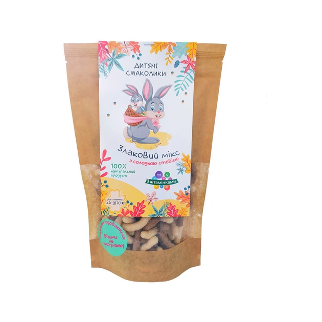 Дитячі снеки Дитячі Смаколики Злаковий мікс з солодкою стевією і вітамінами 25 г (1181034) - picture 1