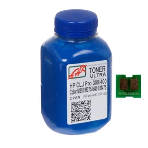 Тонер HP CLJ Pro 300/400/M475 100г Cyan +chip AHK (1505162) зображення 1