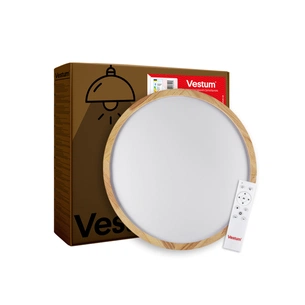 Світильник Vestum WOOD матовий 60W 375*60мм 3000К-6500К з ДК акація (VS-91047) изображение 1