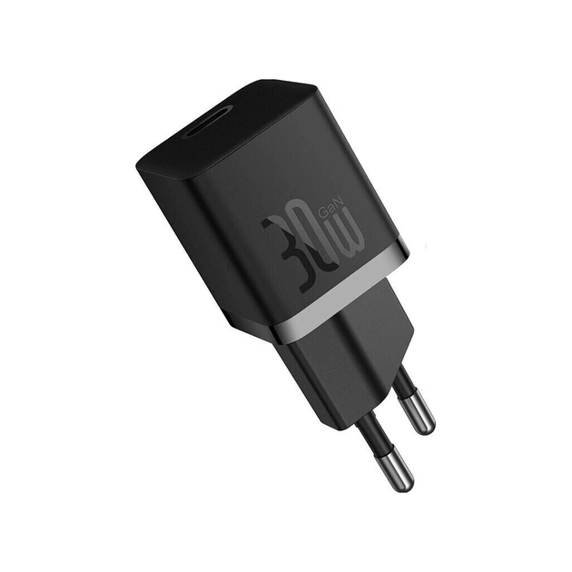 Зарядний пристрій Baseus GaN5 Fast Charger USB-C 30W black (CCGN070401) - зображення 1