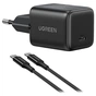 Зарядное устройство Ugreen USB-C PD30W GaN + cable USB-C to USB-C black (65012) - уменьшенное изображение 1