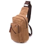Сумка Vintage Чоловіча через плече текстильна Коричнева (21230) - зменшене зображення 1
