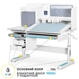 Парта Mealux Winnipeg Multicolor Plus WG Blue (BD-630 WG+BL з тумбою) - зменшене зображення 3