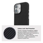 Чохол до мобільного телефона Armorstandart LikeCarbon2 MagCase Apple iPhone 17 Carbon Black (ARM86257) - зменшене зображення 7