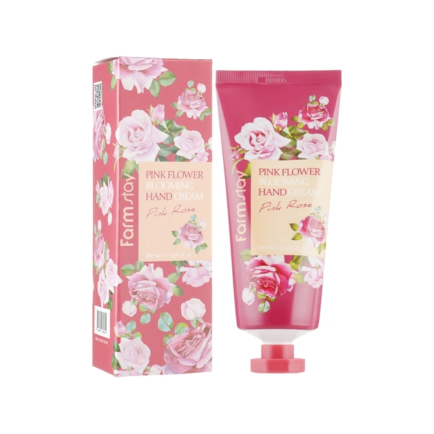 Крем для рук FarmStay Pink Flower Blooming Hand Cream Pink Rose 100 мл (8809338560154) - зображення 1