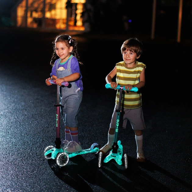 Самокат Micro Mini Deluxe складний серії Foldable Orion Glow LED" Рожевий" (MMD373) - изображение 10