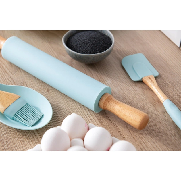 Качалка Ardesto Tasty baking 43,5 см Silicon/Wood Tiffany Blue (AR2323T) - picture 3