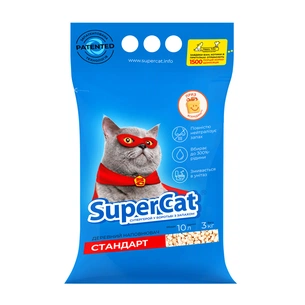 Наполнитель для туалета Super Cat Стандарт Деревянный впитывающий 3 кг (10 л) (3550) изображение 1