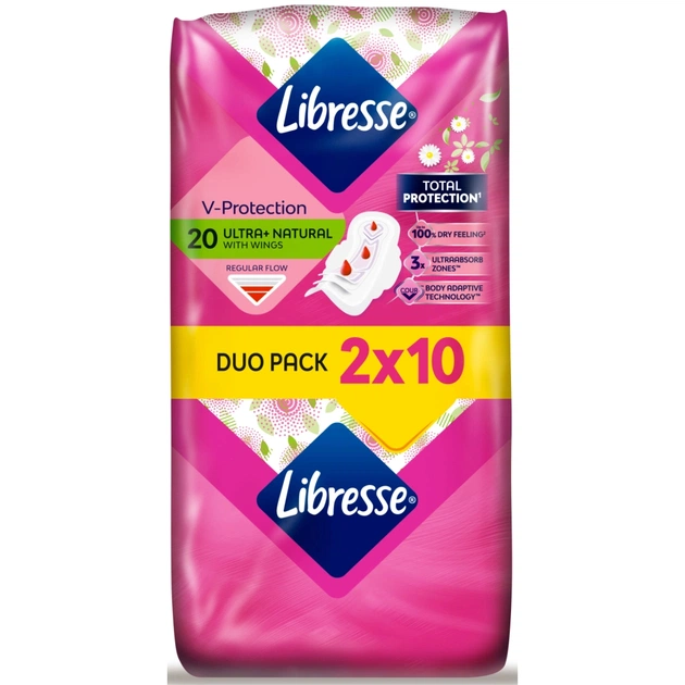Гігієнічні прокладки Libresse Ultra Normal Aloe Vera & Camomile 20 шт. (7322540344011) - picture 2