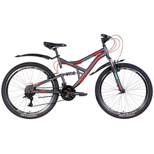 Велосипед Discovery 26" Canyon AM2 Vbr рама-17,5" 2022 Grey/Red (OPS-DIS-26-450) зображення 1
